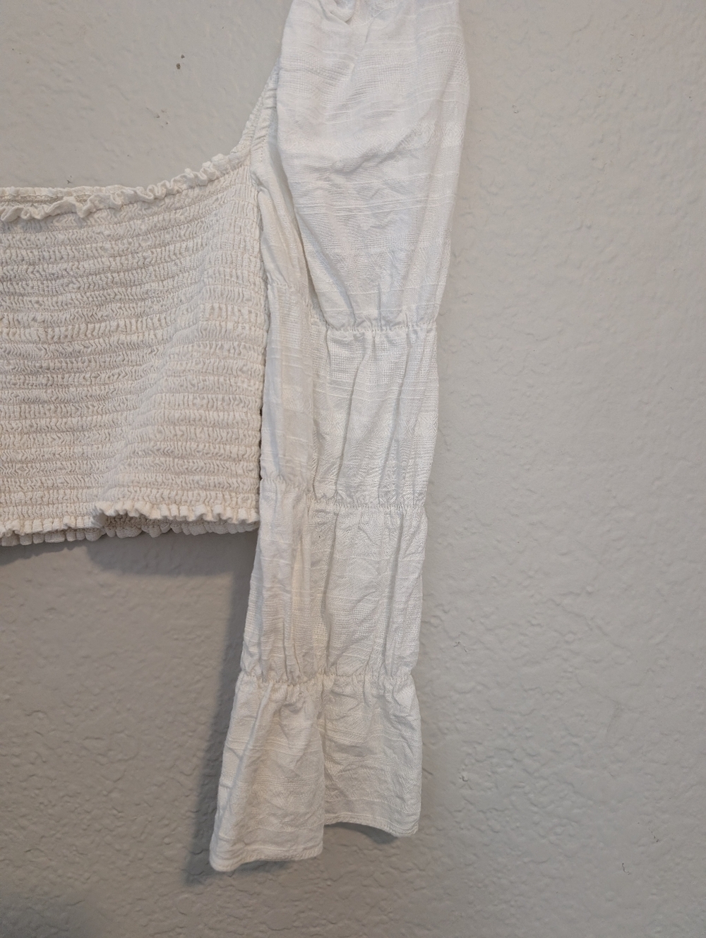 Reformation Off-White Puff Sleeve Blouse - Picture 2 of 3